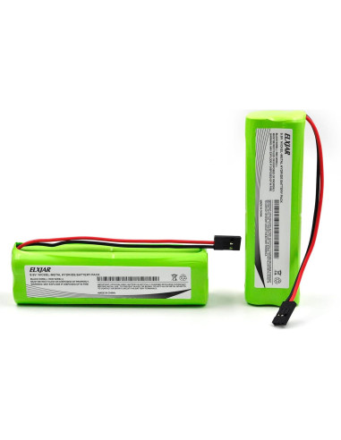 Batería NiMH 9.6V 2000mAh elxjar para RC Futaba y Hitec - 2 Pack