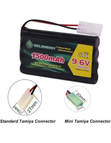 Batería Recargable Ni-MH 9.6V 1500mAh GEILIENERGY Tamiya