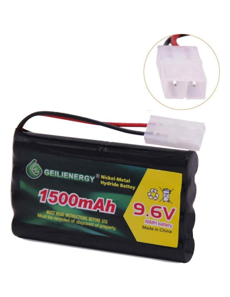 Batería Recargable Ni-MH 9.6V 1500mAh GEILIENERGY Tamiya