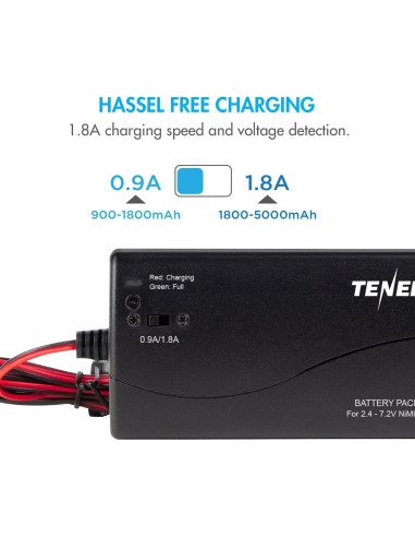 Baterías NiMH Tenergy 7.2V 3000mAh con Cargador Inteligente