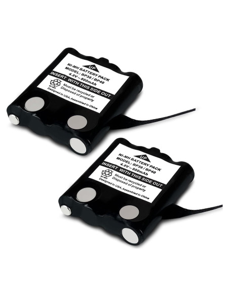 Paquete de 2 Baterías Ni-MH 4.8V 800mAh JINTION para Uniden