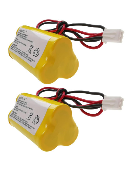 Batería Ni-Cd AA 3.6V 900mAh para Luz de Emergencia - 2 Piezas
