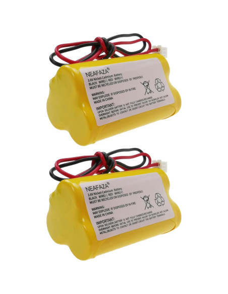 Batería Ni-Cd AA 3.6V 900mAh para Luz de Emergencia - 2 Piezas