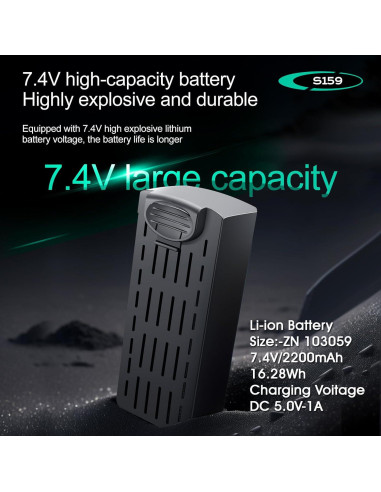 Batería de Reemplazo para Drone S159 2200mAh 7.4V - 2 Pcs