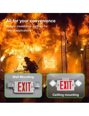 Señal de Salida de Emergencia LED TANLUX con Batería 1 Paquete