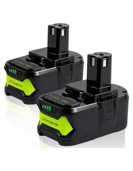 Batería de Litio 6.0Ah TenHutt para Ryobi 18V ONE+ - 2 Paquetes
