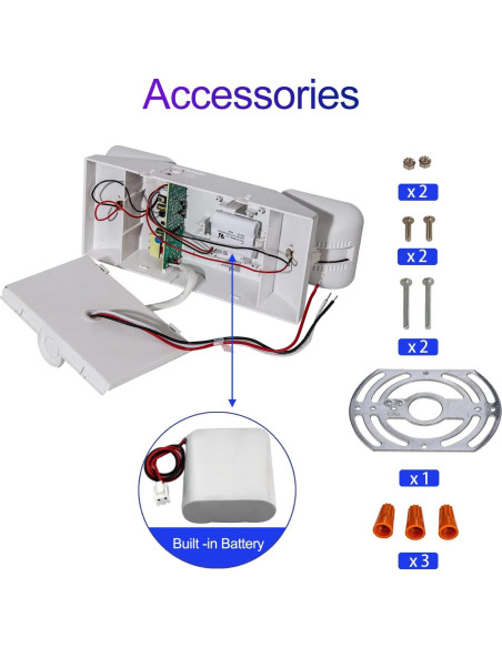 Luces de Emergencia LED TANLUX TL-EM01WH-1 con Batería 90 min