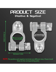 Conectores de Batería DLronwey 14 Piezas 2 Gauge Cobre 2