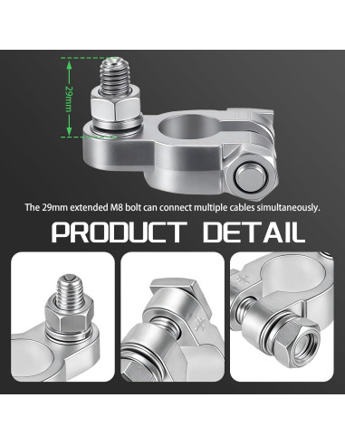 Conectores de Batería DLronwey 14 Piezas 2 Gauge Cobre