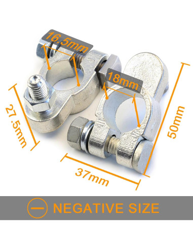 Conectores de Batería DLronwey 14 Piezas 2 Gauge Cobre