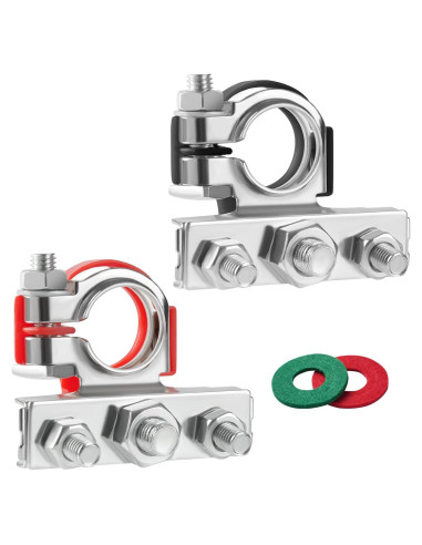 Conectores de Terminal de Batería 3 Vías XIOGZAXI Cobre Anticorrosión