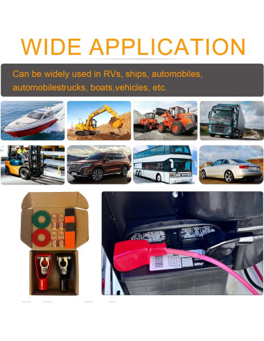 Conectores de Batería DLronwey 14 Piezas 2 Gauge Cobre