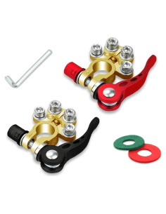 Conectores de terminal de batería ZONBANG 4 vías cobre 2PCS