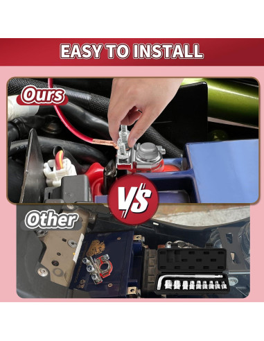 Conectores de Terminal de Batería 3 Vías XIOGZAXI Cobre Anticorrosión