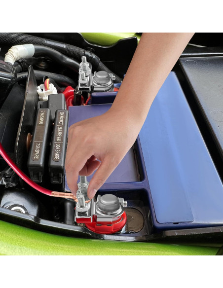 Conectores de Terminal de Batería 3 Vías XIOGZAXI Cobre Anticorrosión