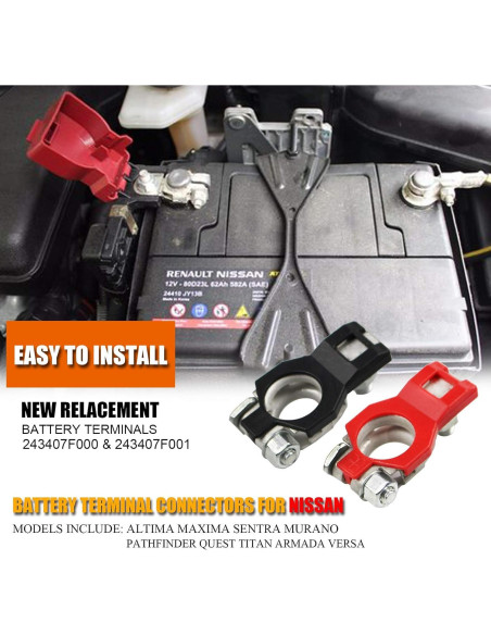 Terminales de Batería Nissan TKDMR TN02 - Positivo y Negativo