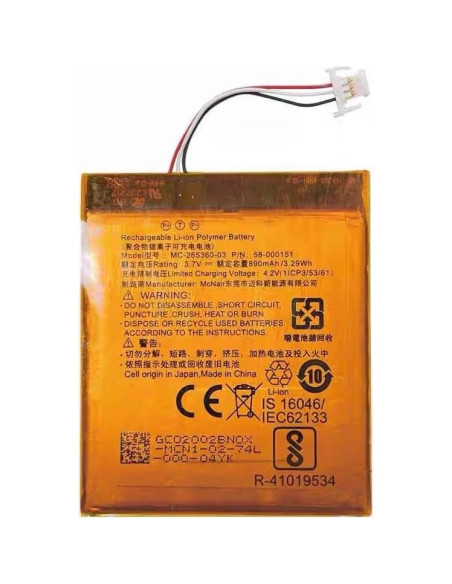 Batería de Reemplazo Li-ion 890mAh 3.7V para K 499, 558, 7, 8, X