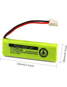 Batería recargable Kruta BT183482/BT283482 para Vtech - Paquete de 2 2