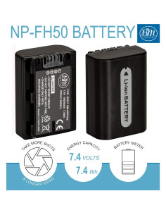 Batería de Reemplazo Kastar NP-FH50 para Sony 1000mAh 2