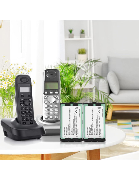 2 Baterías Recargables NiMH HHR-P104 800mAh 3.6V para Panasonic