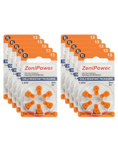 Baterías de Zinc-Aire ZeniPower A13 - 60 Unidades