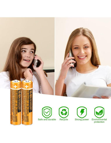 Paquete de 8 Baterías Recargables NiMH 550mAh AAA Panasonic