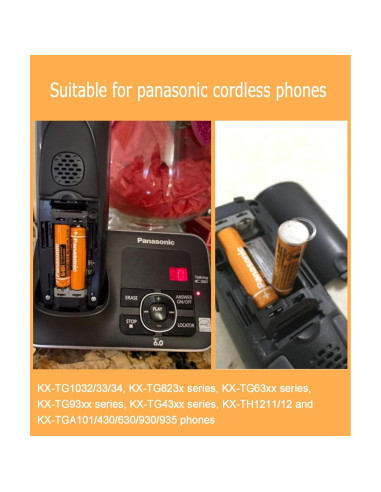 Paquete de 8 Baterías Recargables NiMH 550mAh AAA Panasonic