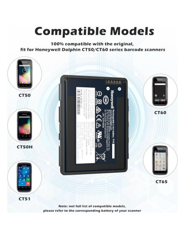 Batería de Reemplazo Honeywell para Escáner CT50 CT60