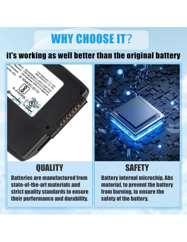 20 Baterías de Reemplazo Polímero Litio Sicimly para Zebra TC70 TC75