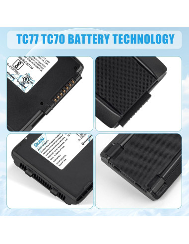 20 Baterías de Reemplazo Polímero Litio Sicimly para Zebra TC70 TC75