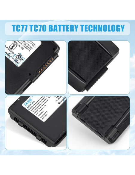 20 Baterías de Reemplazo Polímero Litio Sicimly para Zebra TC70 TC75