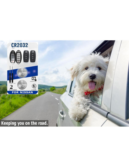 Baterías de Reemplazo para Llave Nissan CR2032 - Paquete de 2
