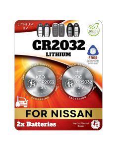Baterías CR2032 para Llaveros Nissan e Infiniti - Paquete de 2
