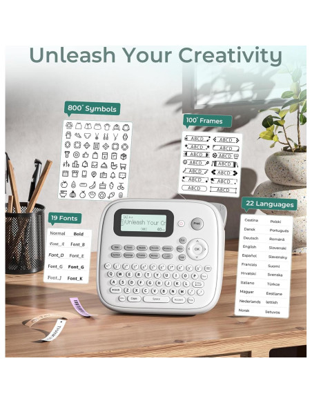 Máquina de Etiquetas VolenGo D210S con Cinta Laminada 12mm