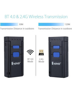 Escáner de Código de Barras Inalámbrico Eyoyo EY-2877CCD 2