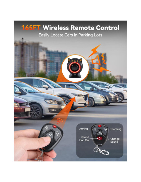 Sistema de Alarma Inalámbrico LNKERCO KS-SF33RS 120dB con Luz Roja