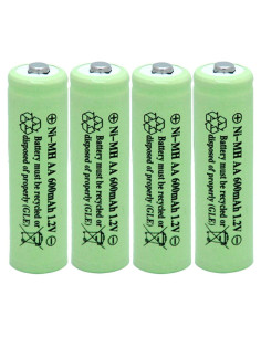 Baterías recargables AA 600mAh 1.2V NiMH BAOBIAN (4 PCS)