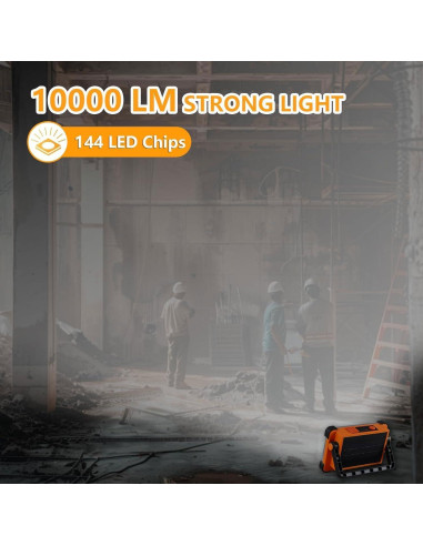 Luz de Trabajo Solar Recargable YXQUA 120W 10000LM IP66