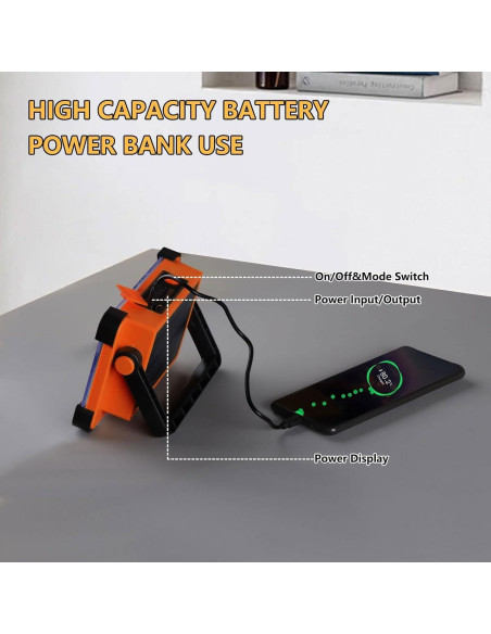 Luz de Trabajo Solar Recargable YXQUA 120W 10000LM IP66