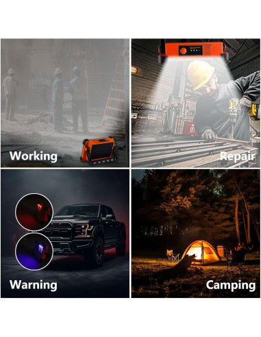 Luz de Trabajo Solar Recargable YXQUA 120W 10000LM IP66