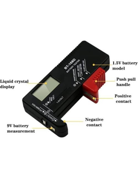 Probador de Batería Digital Genérico BT-168D LCD Universal