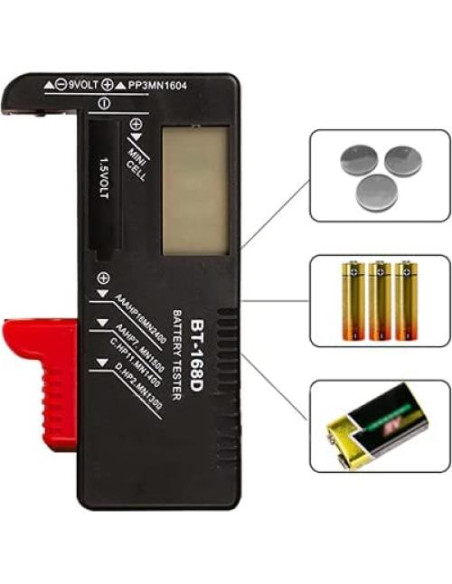 Probador de Batería Digital Genérico BT-168D LCD Universal