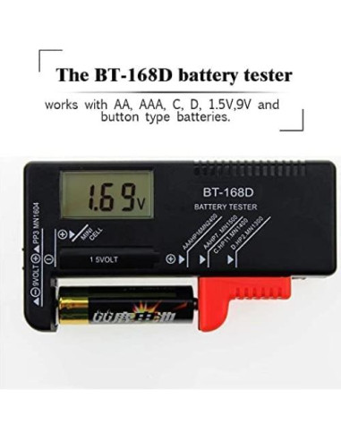 Probador de Batería Digital Genérico BT-168D LCD Universal