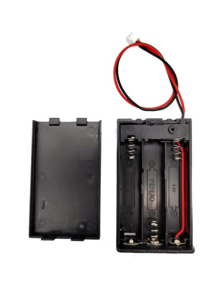 Caja de Almacenamiento para 3 Baterías AAA ShangHJ con Interruptor