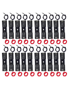 20 Soportes de Batería AA con Cable AEDIKO 1 Slot 1.5V
