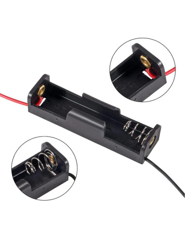20 Soportes de Batería AA con Cable AEDIKO 1 Slot 1.5V