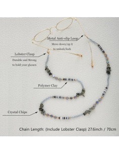 Cadena de Gafas Dorada Soporte para Gafas 69 cm Estilosa 2