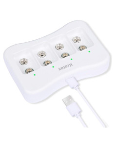 Cargador Rápido de Batería 9V Kratax con USB Tipo-C