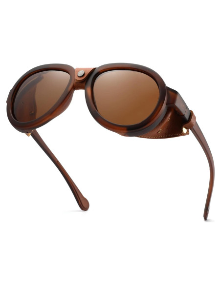 Gafas de sol aviador steampunk MACJERO con lentes UV400