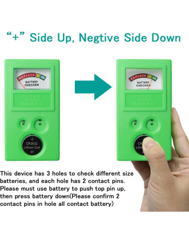 Comprobador de Batería de Botón Mexi 1.5V 3V para LR44 CR2032